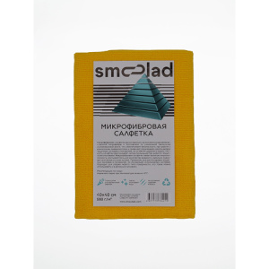 SMOOLAD Салфетка из Микрофибры (желтый) ультразвуковая обработка 280гр/м 40х40см
