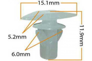 079KJ Клипса  пластм. крепежная  KJ- 079/K-079 (50 шт. в уп.) ЦЕНА ЗА ШТ.