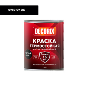 DECORIX Эмаль жаростойкая +1200 в банке, чёрный 0,8кг