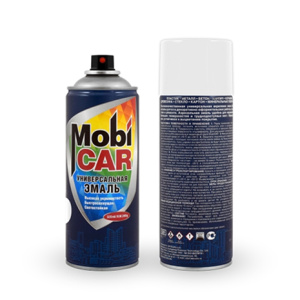 МоbiCAR Белый Глянцевый СПРЕЙ 520мл/240г (На 20% больше краски!!!)