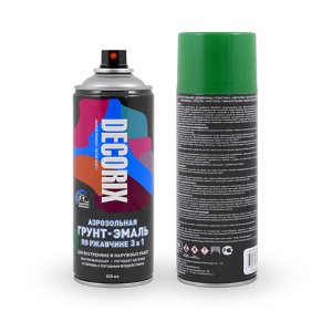 DECORIX Грунт-эмаль по ржавчине Зеленый ГЛЯНЦЕВЫЙ 520мл
