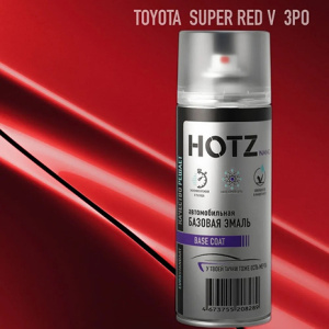 V-3P0 HOTZ Toyota Super Red (Базовая эмаль) 520мл СПРЕЙ