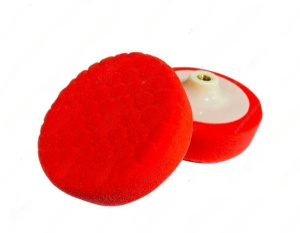 SUP Полир. круг на пластиковой основе М14, Красный D150мм (Ребристый Ромб-Шестиуголный) Мягкий