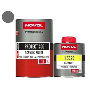 Novol Грунт MS (4+1) PROTECT300 акрил+отв. H5520 (1л+0,25л) (Серый)
