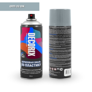 DECORIX Эмаль по пластику серый СПРЕЙ 520мл