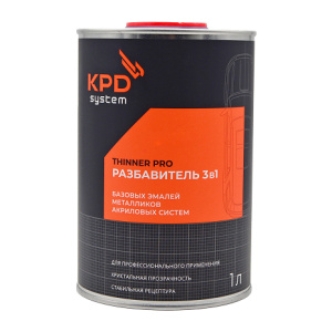 KPD SYSTEM Разбавитель 3в1 Базовых эмалей/Металликов/Акриловых систем 1л
