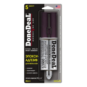 DoneDeal 5-минутный эпокси-адгезив для металлов (цвет: серый) (28,4g), 0,03 кг