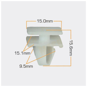 1277KJ Клипса  пластм. крепежная  KJ- 1277 (50 шт. в уп.) ЦЕНА ЗА ШТ.