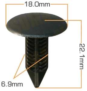 2090KJ Клипса  пластм. крепежная  KJ-2090 (50 шт. в уп.) ЦЕНА ЗА ШТ.