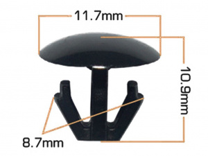 1066KJ Клипса  пластм. крепежная  KJ-1066/К-090 (50 шт. в уп.) ЦЕНА ЗА ШТ.