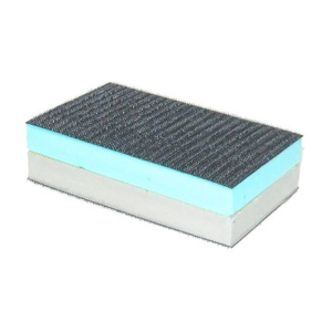 TOR Брусок FH 120х70х30мм малый 2-х слойный (жест/мягк,двусторон) с лип (HOOKIT) сер/синий