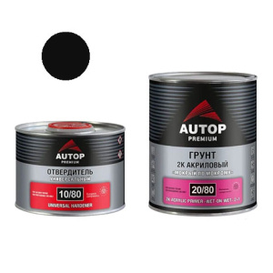 AUTOP Premium 20/80 - 2К Грунт "мокрый по мокрому" (Черный) + ОТВЕРДИТЕЛЬ (1+0,5л)