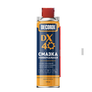 DECORIX смазка аэрозольная универсальная DX-40, антикоррозийная 335 мл