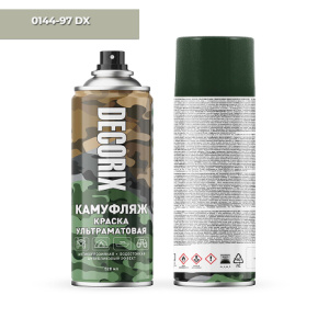 DECORIX КАМУФЛЯЖ, светопоглощающая краска, ультраматовая, 520 мл СЕРЫЙ