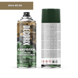 DECORIX КАМУФЛЯЖ, светопоглощающая краска, ультраматовая, 520 мл ХАКИ