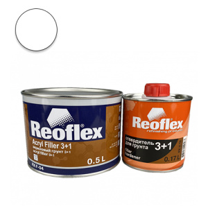 REOFLEX Грунт 2К (3+1) акрил.+отв. (0,5л+0,17л) (белый)