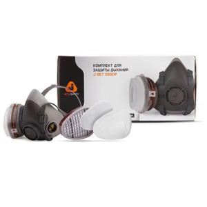 5500Р JETAPRO Полумаска в КОМПЛЕКТЕ р-р L фильтры А1(2шт), предфильтры Р2(4шт), держатели (2шт)