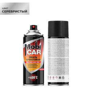 MobiCAR Эмаль термостойкая +600°С, Серебристый, 520мл