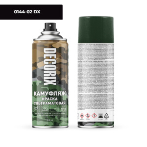 DECORIX КАМУФЛЯЖ, светопоглощающая краска, ультраматовая, 520 мл ЧЕРНАЯ