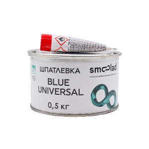 SMOOLAD Шпатлевка голубая универсальная BLUE UNIVERSAL 0.5 кг + ОТВЕРДИТЕЛЬ