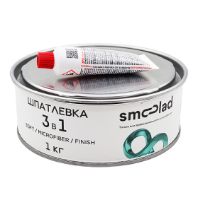 SMOOLAD Шпатлевка 3 в 1 (SOFT, MICROFIBER, FINISH) 1,0 кг (СУПЕРНОВИНКА!!!)
