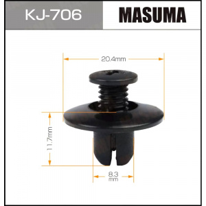 706KJ Клипса  пластм. крепежная  KJ- 706 (50 шт. в уп.) ЦЕНА ЗА ШТ.
