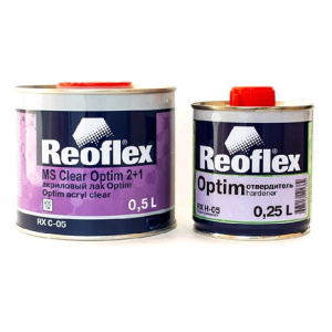 REOFLEX Лак 2К Optim (2+1) акрил.+отв. (0.5л+0,25л)
