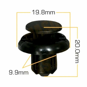 1824KJ Клипса  пластм. крепежная  KJ-1824 (50 шт. в уп.) ЦЕНА ЗА ШТ.