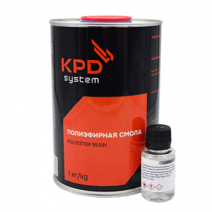 KPD SYSTEM Полиэфирная смола 1кг.+ОТВЕРДИТЕЛЬ 20гр.