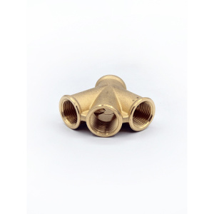 HUBERTH Муфта прямая, разветвитель на 3 выхода, 1/2', внутренняя резьба, латунь (ЦЕНА ЗА ШТ)