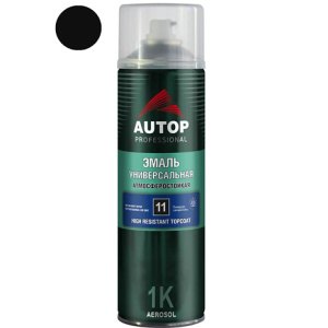 AUTOP №11 - Эмаль алкидная Черная глянцевая (650мл) СПРЕЙ