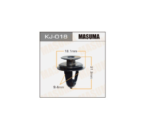 018KJ Клипса  пластм. крепежная  KJ- 018/K-018 (50 шт. в уп.) ЦЕНА ЗА ШТ.