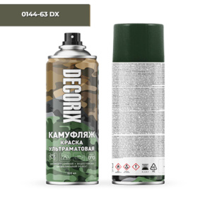 DECORIX КАМУФЛЯЖ, светопоглощающая краска, ультраматовая, 520 мл БОЛОТНЫЙ матовый