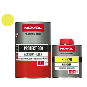 Novol Грунт MS (4+1) PROTECT300 акрил+отв. H5520 (1л+0,25л) (Желтый)