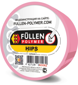  Бипрофиль HIPS белый треугольный/плоский 7/3м FULLEN POLYMER