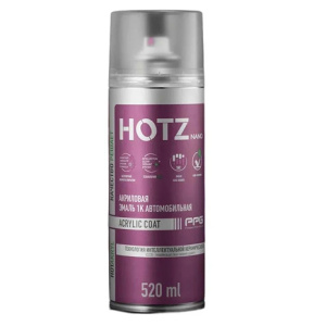 HOTZ 1K Акриловая эмаль Белая матовая аэрозоль 520мл