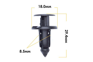 2227KJ Клипса  пластм. крепежная  KJ-2227 (50 шт. в уп.) ЦЕНА ЗА ШТ.