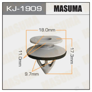 1909KJ Клипса  пластм. крепежная  KJ- 1909 (50 шт. в уп.) ЦЕНА ЗА ШТ.