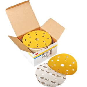 3М Круг абразивный 150мм, 255Р золотистый (15 отв) (Р120)