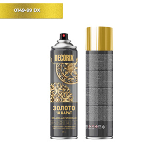 DECORIX Эмаль акриловая ЗОЛОТО стандарт 400мл глянецевая