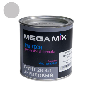 MEGA MIX 2К Акриловый грунт выравнивающий 4:1 HS 90 (светло-серый) + ОТВЕРДИТЕЛЬ (800 гр+200 гр)