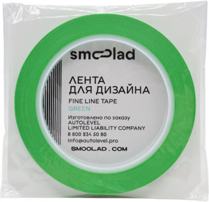 SMOOLAD Лента тонкая для дизайна (зеленая) 12 мм x 33м