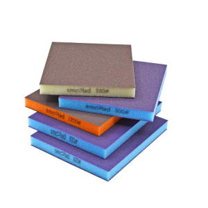 1200Р SMOOLAD губка двусторонняя 120*100*12мм ОРАНЖЕВАЯ (под лаковый переход)