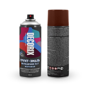 DECORIX Грунт-эмаль по ржавчине Коричневый МАТОВЫЙ 520мл