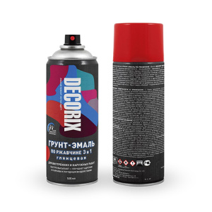 DECORIX Грунт-эмаль по ржавчине КРАСНЫЙ 520мл