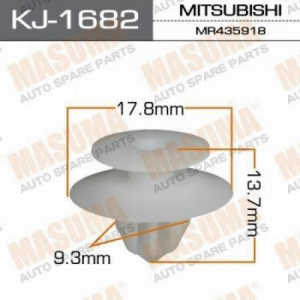 1682KJ Клипса  пластм. крепежная  KJ-1682 (50 шт. в уп.) ЦЕНА ЗА ШТ.