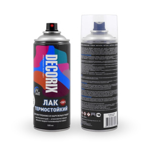 DECORIX Лак глянцевый бесцветный t+250C(термостойкий) СПРЕ