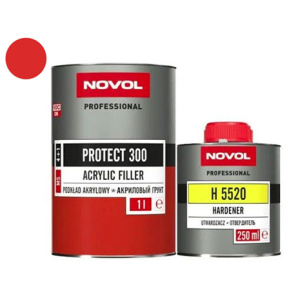 Novol Грунт MS (4+1) PROTECT300 акрил+отв. H5520 (1л+0,25л) (Красный)