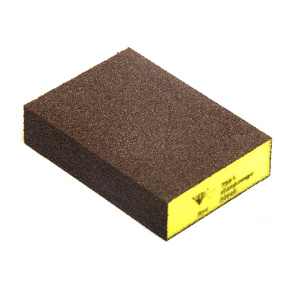 SIA 7991 губка siasponge block четырех. 69*98*26мм мягк. Fine ЖЕЛНАЯ (ЦЕНА ЗА 1ШТ)