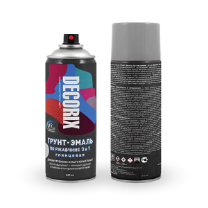 DECORIX Грунт-эмаль по ржавчине СЕРЕБРИСТЫЙ 520мл